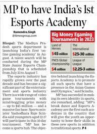 1st online  gaming academy in MP